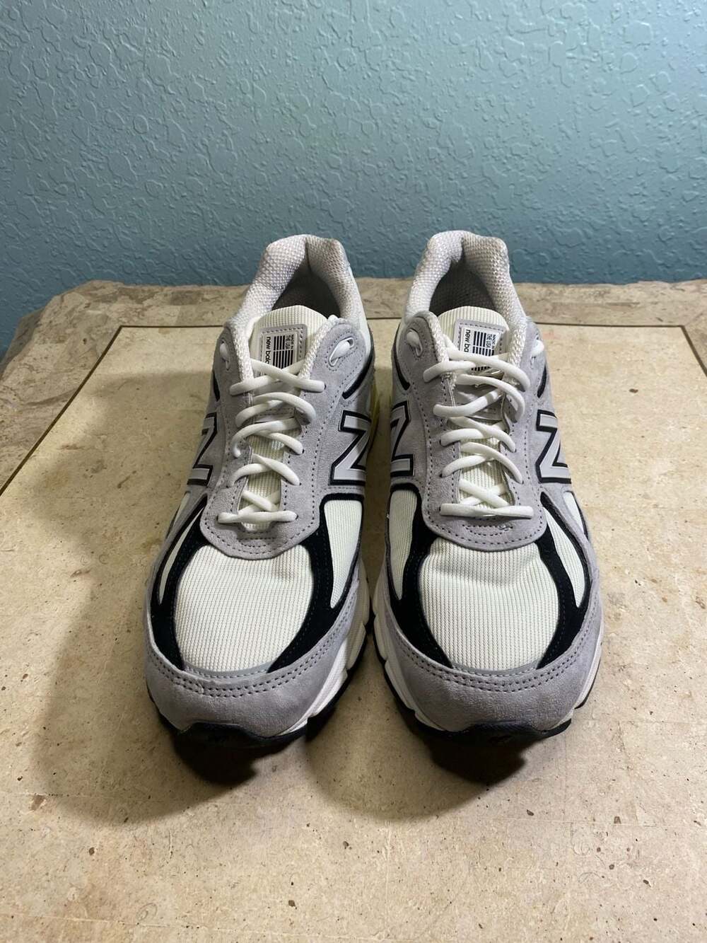 New Balance 990v4 Made in USA Grey Black White Sneakers